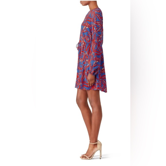 DVF Elsden Silk Dress. Beautifull silk mid-length silk dress w/pockets. - Picture 3 of 11